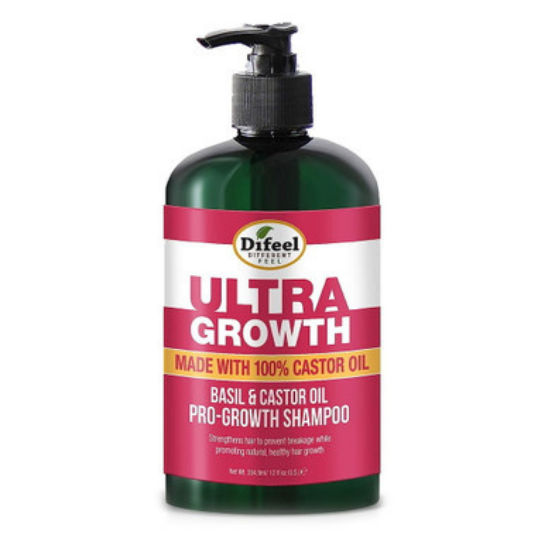 Difeel Ultra Growth Basil &amp; Castor Oil Pro-Growth Shampoo (12oz) by Farmacias Savia