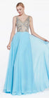 Cinderella Divine 71190 Long Dress Beaded Top Open Back by DiscountDressShop