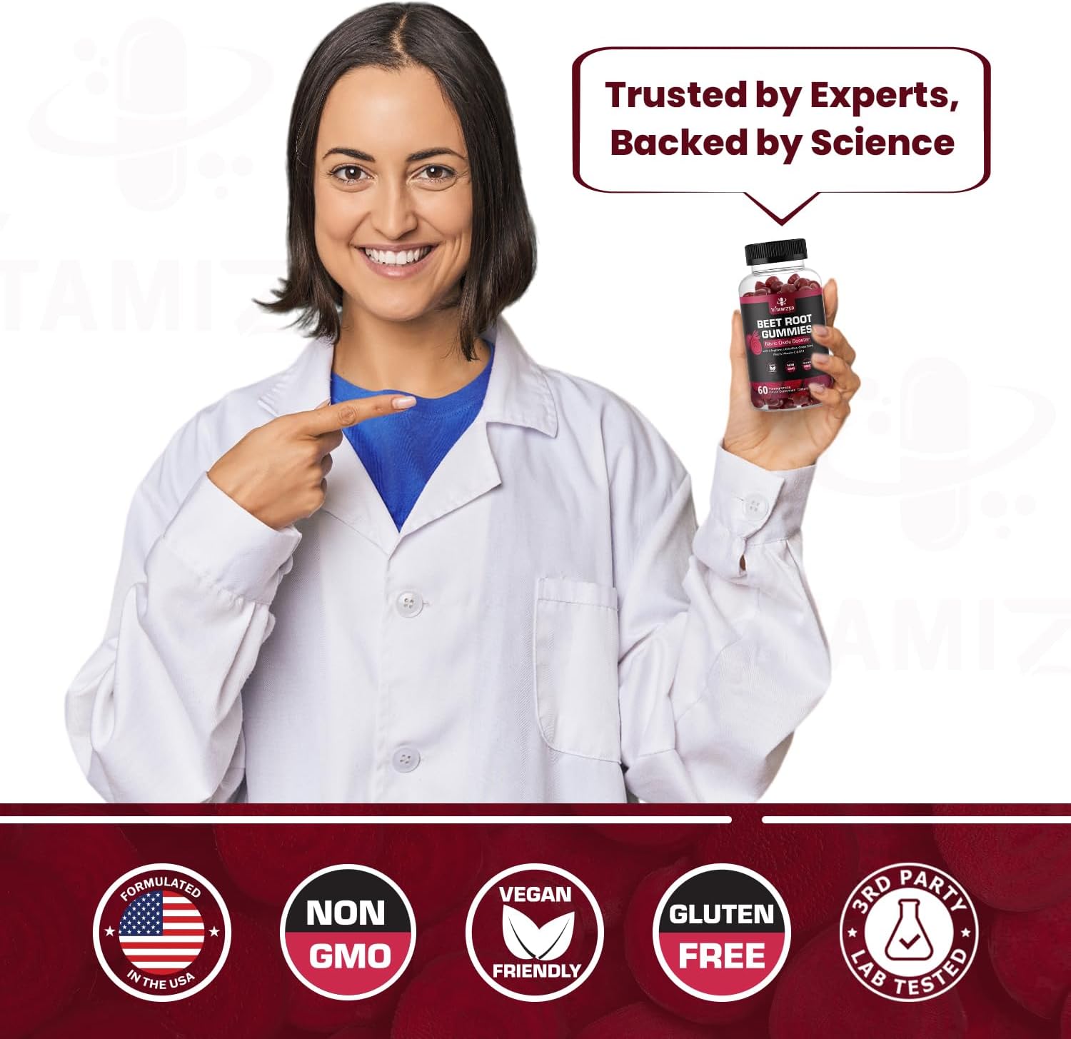 VITAMIZED Beetroot Gummies - Nitric Oxide Supplement by The VITAMIZED Shop