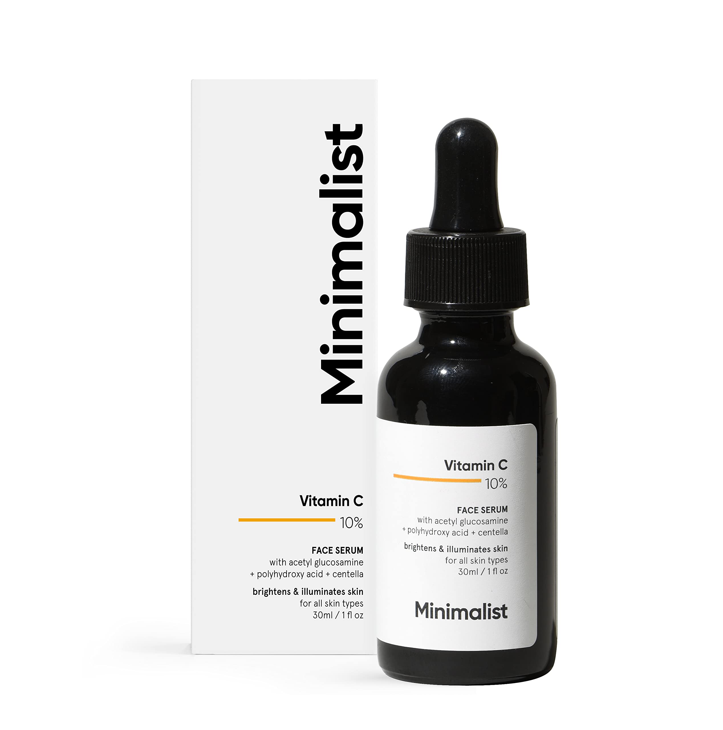 Minimalist 10% Vitamin C Face Serum For Glowing Skin by Dista