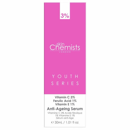 Anti-Ageing Serum Vitamin C 3%, Ferulic Acid 1%, Vitamin E 1% 30ml by skinChemists US