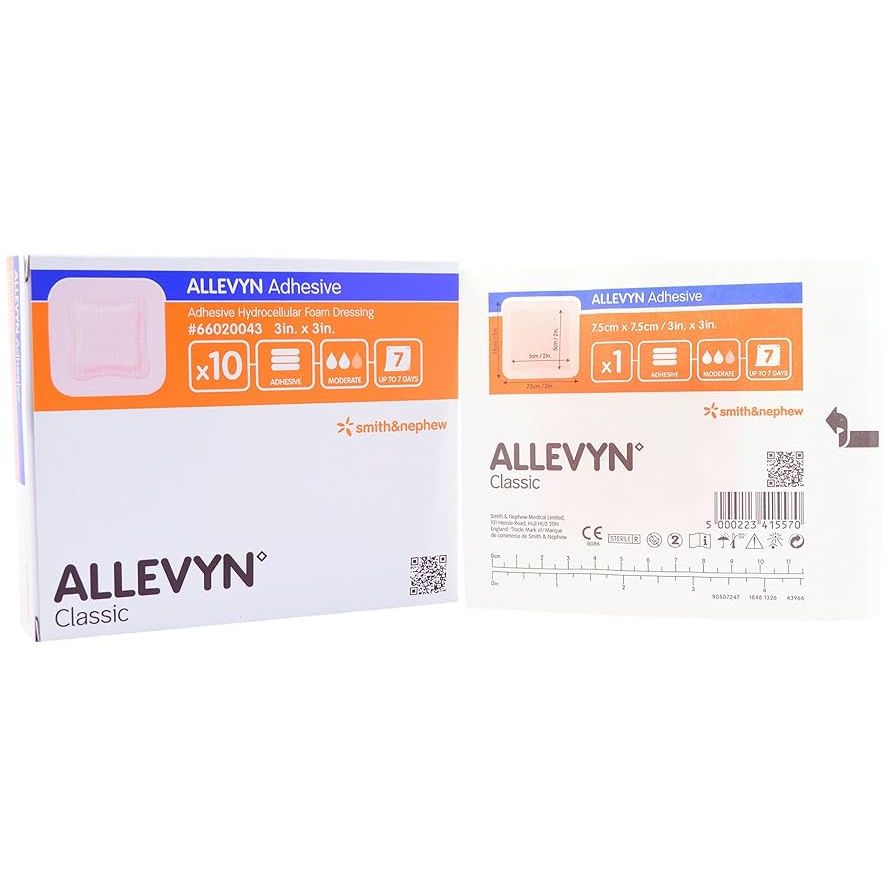 Smith&amp;nephew Allevyn Adhesive Dressing, 3inx3in, 10ct, 2 Pack 002234385861a6526 by Pasteur Pharmacy