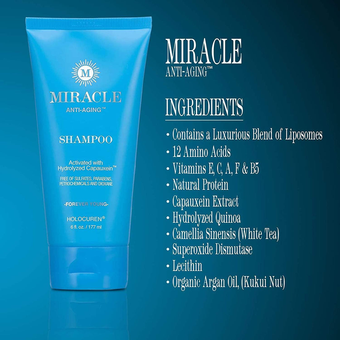 Holocuren Miracle Anti-Aging Shampoo – Hair &amp; Follicle Therapy, 6 oz by HOLOCUREN - Official Website