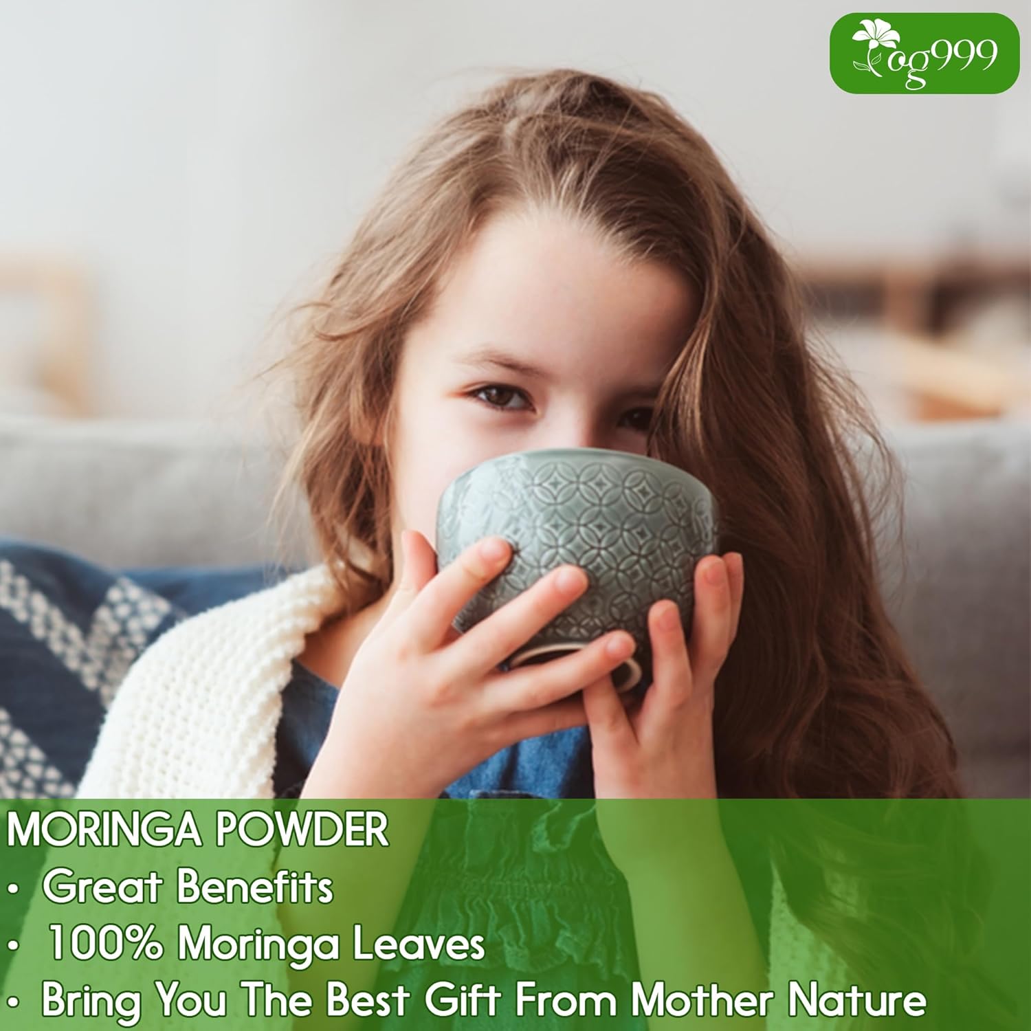 Premium Moringa Leaf Powder, 100% Natural and Pure from Moringa Leaves, No Additives, No Gluten, No Sugar, Vegan by FreshDrinkUS - Natural and Premium Herbal Tea