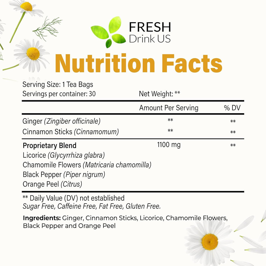 Premium Immune Support Herbal Tea Bags by FreshDrinkUS - Natural and Premium Herbal Tea