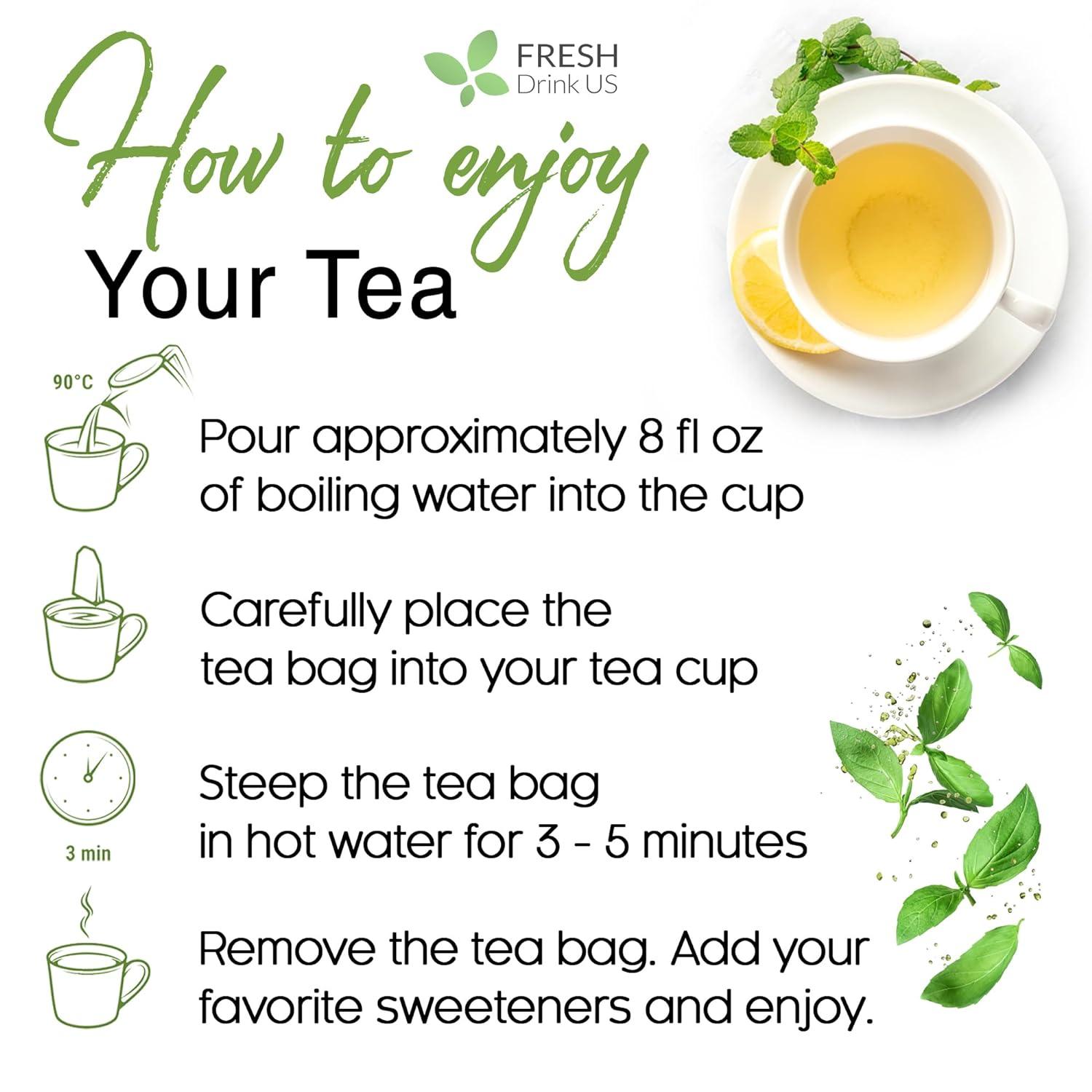 Premium Rosemary Leaves, Tea Bags, Powder, 100% Natural &amp; Pure from Dried Rosemary Leaves, No Additives, No Caffeine, Vegan. Dried Rosemary Herb, Perfect for Seasoning, Spice Blends for Grilling &amp; Cooking by FreshDrinkUS - Natural and Premium Herbal Tea