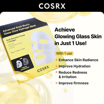 Cosrx Advanced Snail Mucin Glass Glow Hydrogel Mask by AsiaBeautyMall