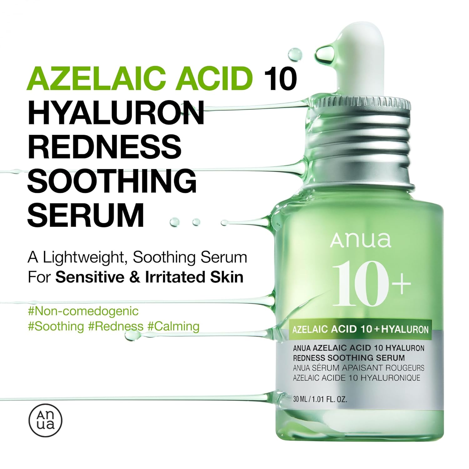 ANUA Azelaic Acid 10 Hyaluron Redness Soothing Serum by AsiaBeautyMall