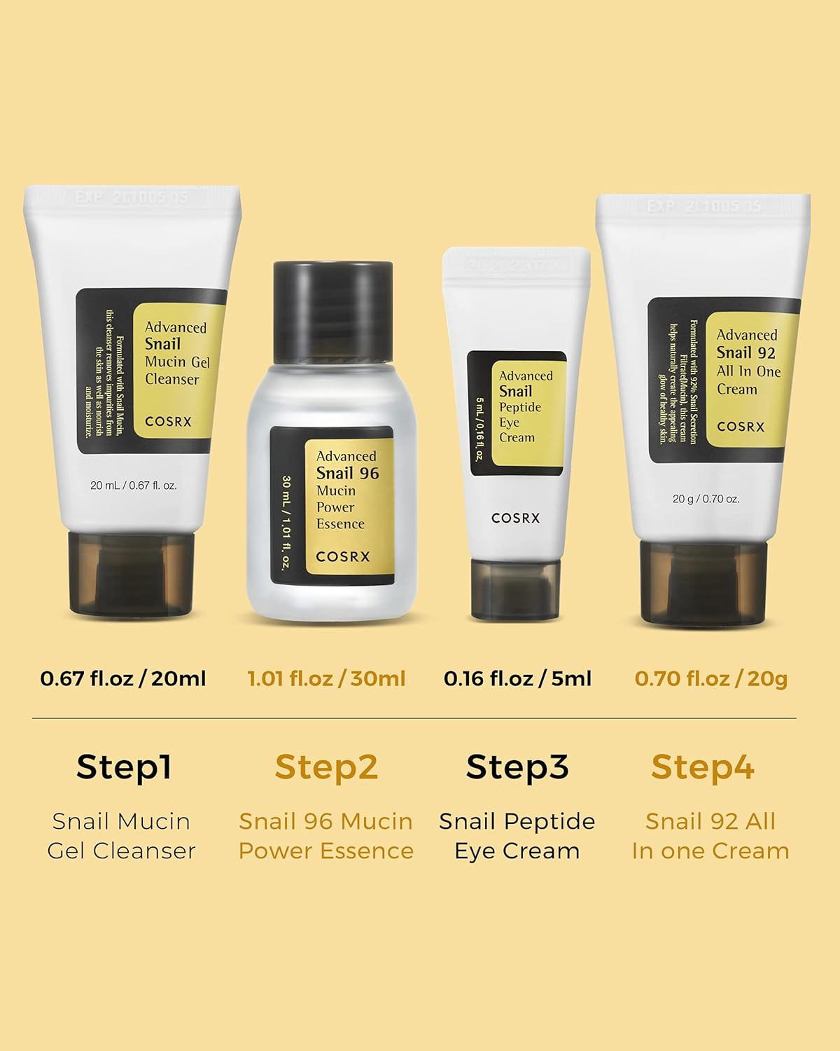 Cosrx All About Snail Kit 4-Step by AsiaBeautyMall