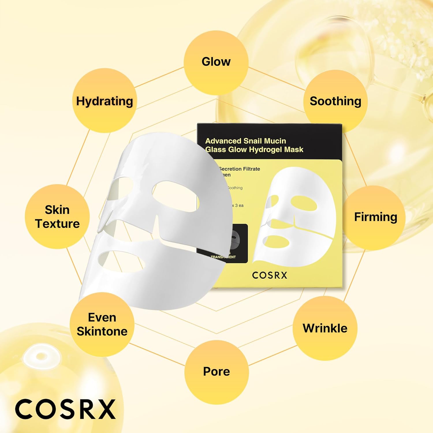 Cosrx Advanced Snail Mucin Glass Glow Hydrogel Mask by AsiaBeautyMall