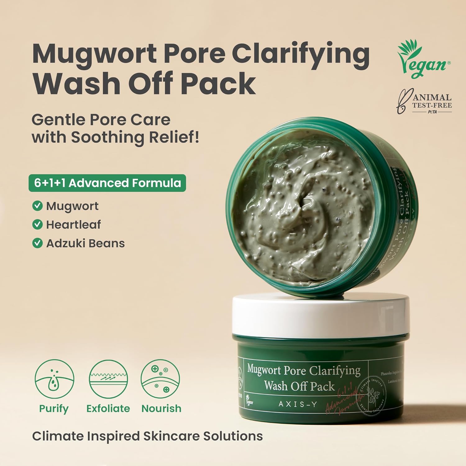 AXIS-Y Mugwort Pore Clarifying Wash Off Pack by AsiaBeautyMall