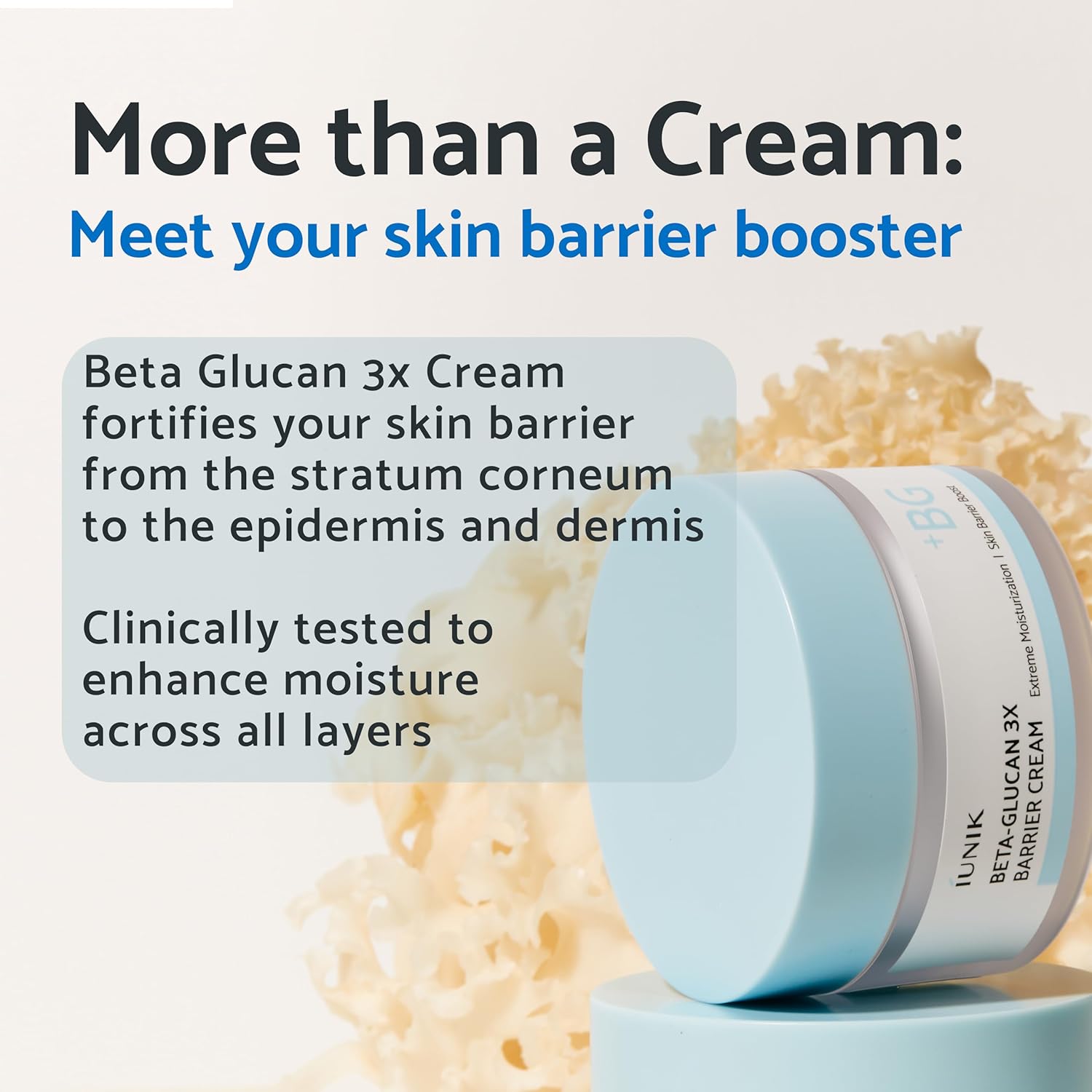IUNIK Beta-Glucan 3X Barrier Cream by AsiaBeautyMall