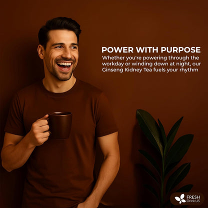 Ginseng 6 Treasures Kidney Tea, Super Kidney Cleanse Detox Tea For Men &amp; Women, 100% Natural Roots &amp; Berries | Caffeine-Free | Adaptogenic Blend for Energy, Wellness &amp; Vitality Support by FreshDrinkUS - Natural and Premium Herbal Tea