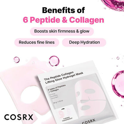 Cosrx The Peptide Collagen Lifting Glow Hydrogel Mask by AsiaBeautyMall