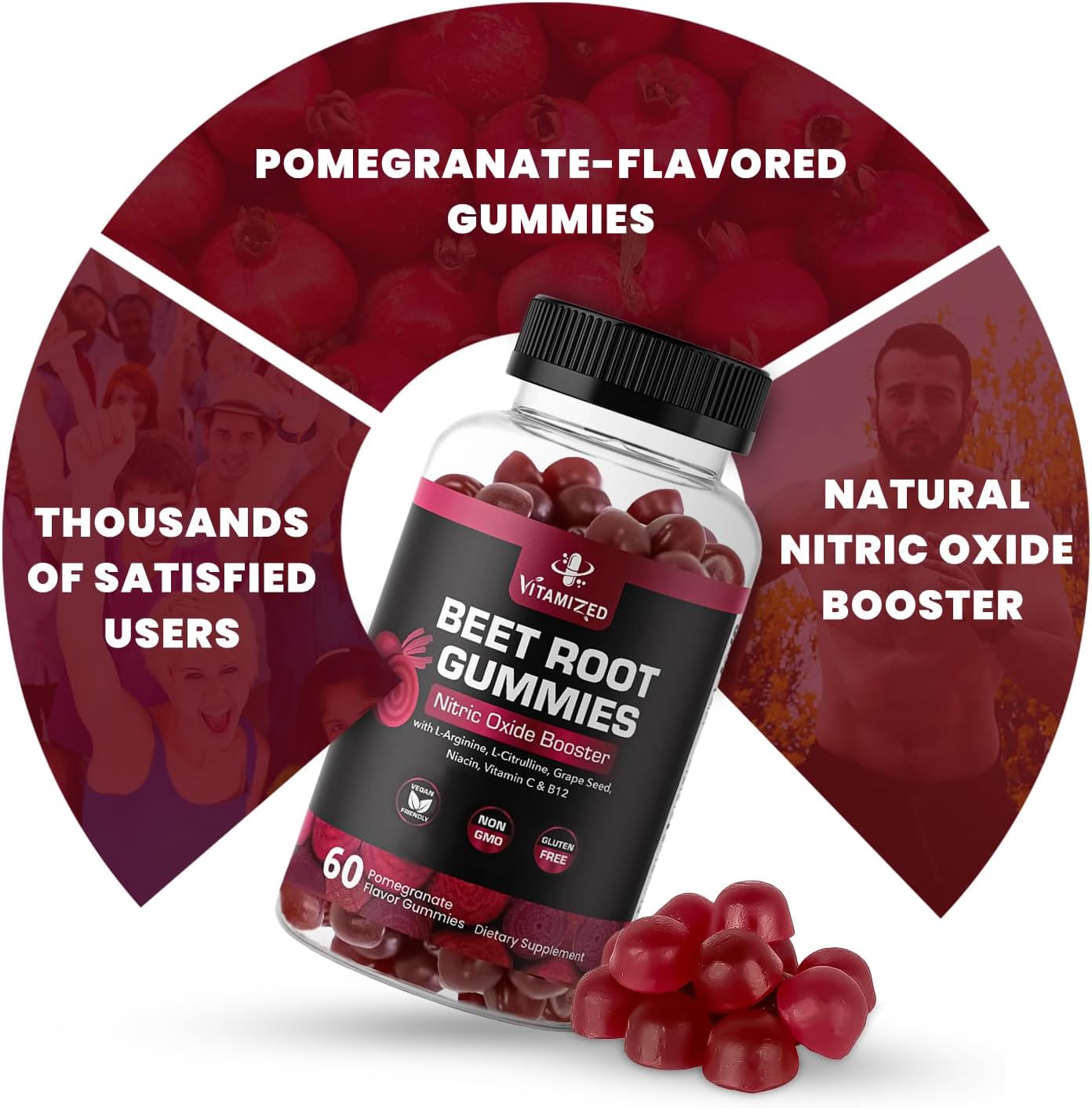 VITAMIZED Beetroot Gummies - Nitric Oxide Supplement by The VITAMIZED Shop