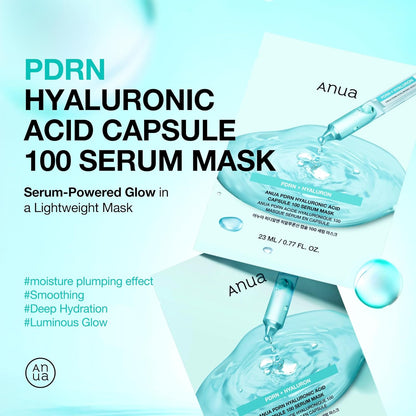 ANUA PDRN Hyaluronic Acid Capsule 100 Serum Mask by AsiaBeautyMall