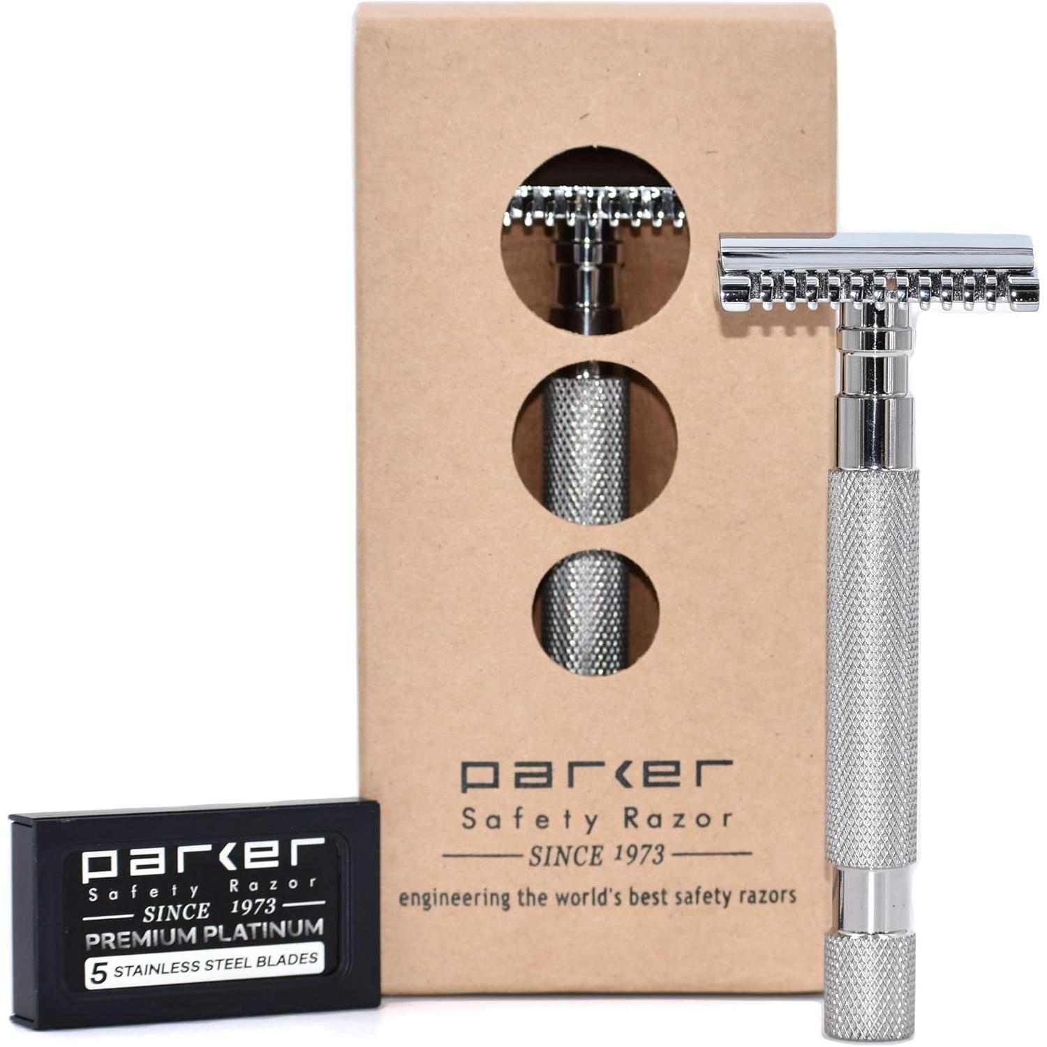 Parker 68S Stainless Steel Handle Open Comb Head Safety Razor by Pasteur Pharmacy