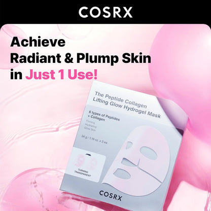 Cosrx The Peptide Collagen Lifting Glow Hydrogel Mask by AsiaBeautyMall