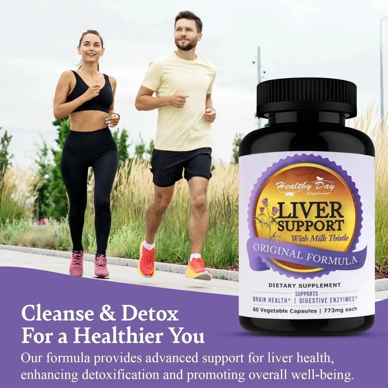 Liver Support with Milk Thistle — Herbal Wellness Supplement by Healthy Day Supplements