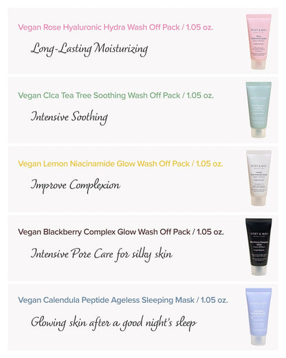 Mary &amp; May Vegan Wash Off Mask Mini Gift Set by AsiaBeautyMall