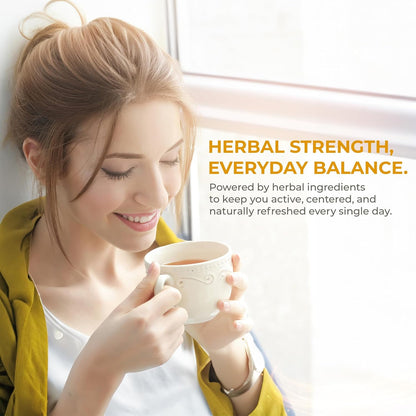 Premium Daily Rescue Lemon Ginger Tea Bags by FreshDrinkUS - Natural and Premium Herbal Tea