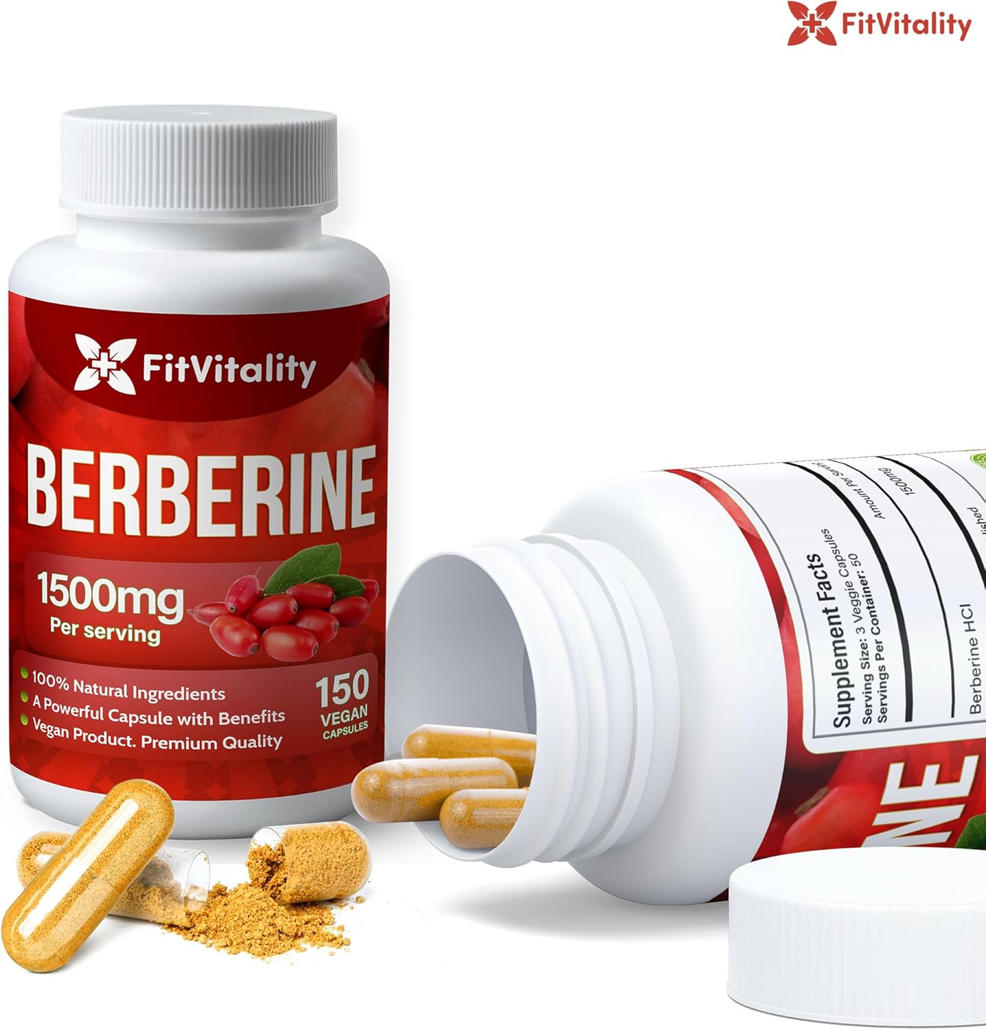Premium Berberine Supplement, Non-GMO, Gluten-Free by FreshDrinkUS - Natural and Premium Herbal Tea