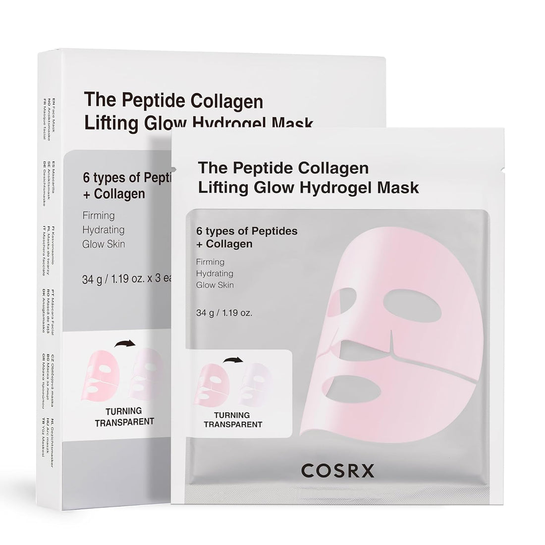 Cosrx The Peptide Collagen Lifting Glow Hydrogel Mask by AsiaBeautyMall