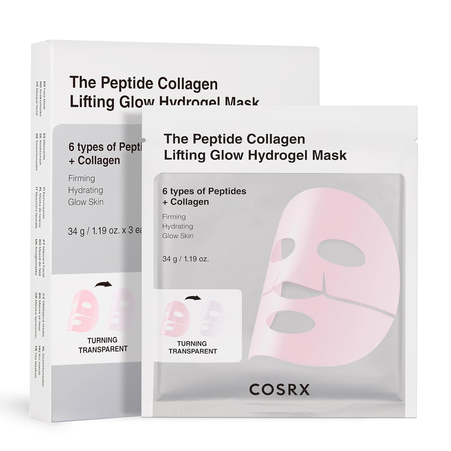 Cosrx The Peptide Collagen Lifting Glow Hydrogel Mask by AsiaBeautyMall