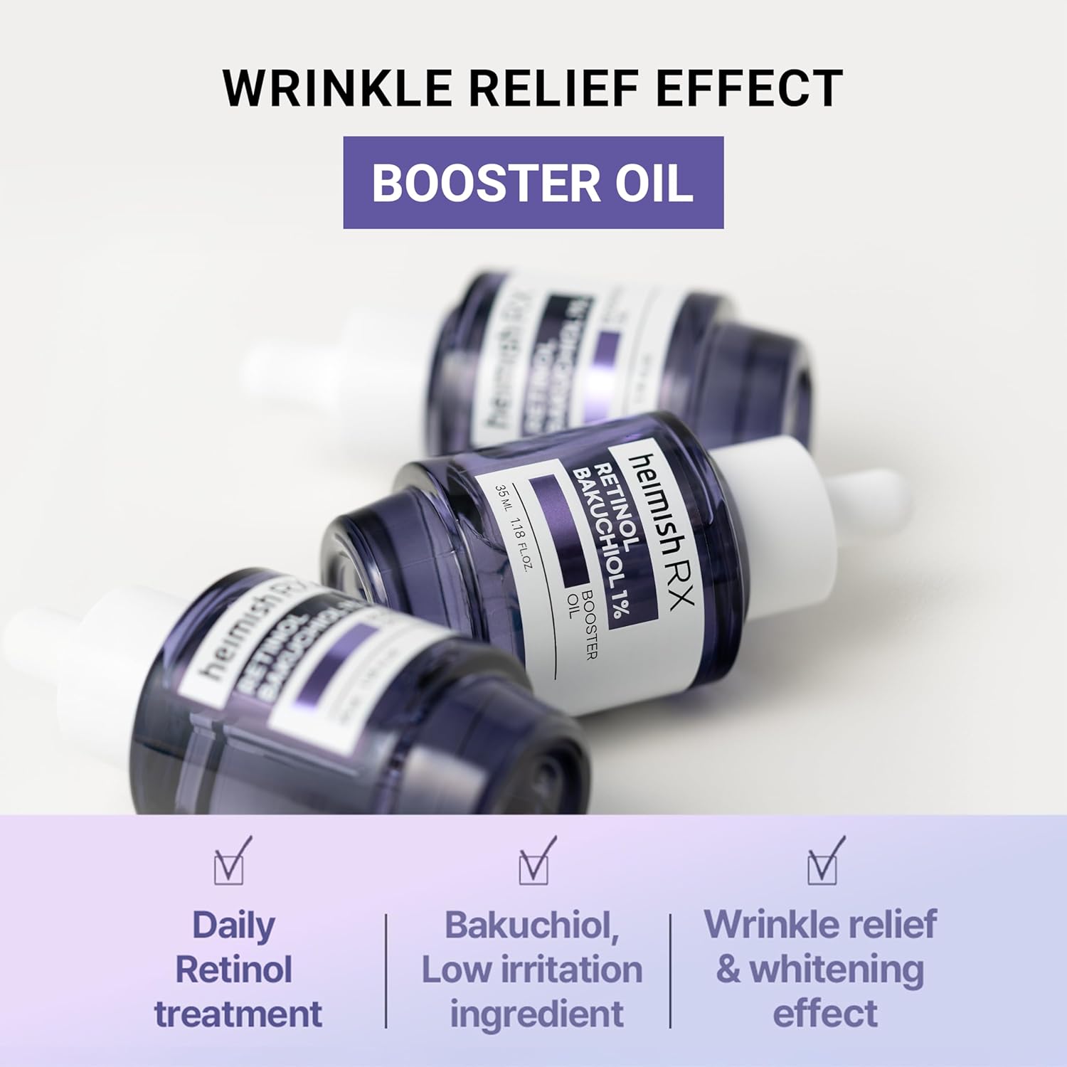 Heimish RX Retinol Bakuchiol 1% Booster Oil by AsiaBeautyMall