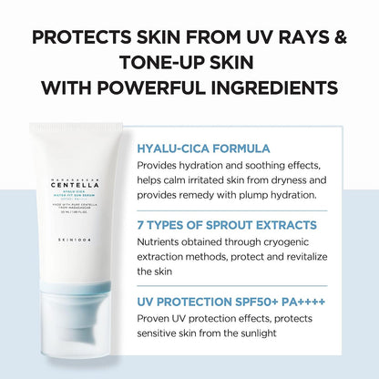SKIN1004 Madagascar Centella Hyalu-Cica Water-Fit Sun Serum SPF50+ PA++++ (2-Pack) by AsiaBeautyMall