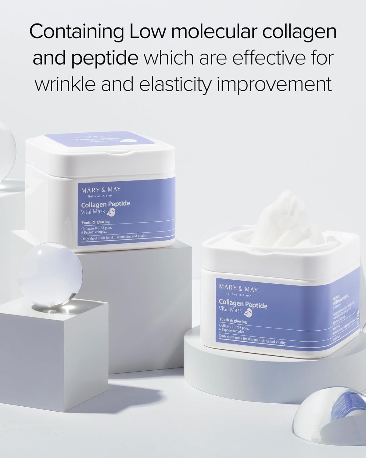 Mary &amp; May Collagen Peptide Vital Mask by AsiaBeautyMall