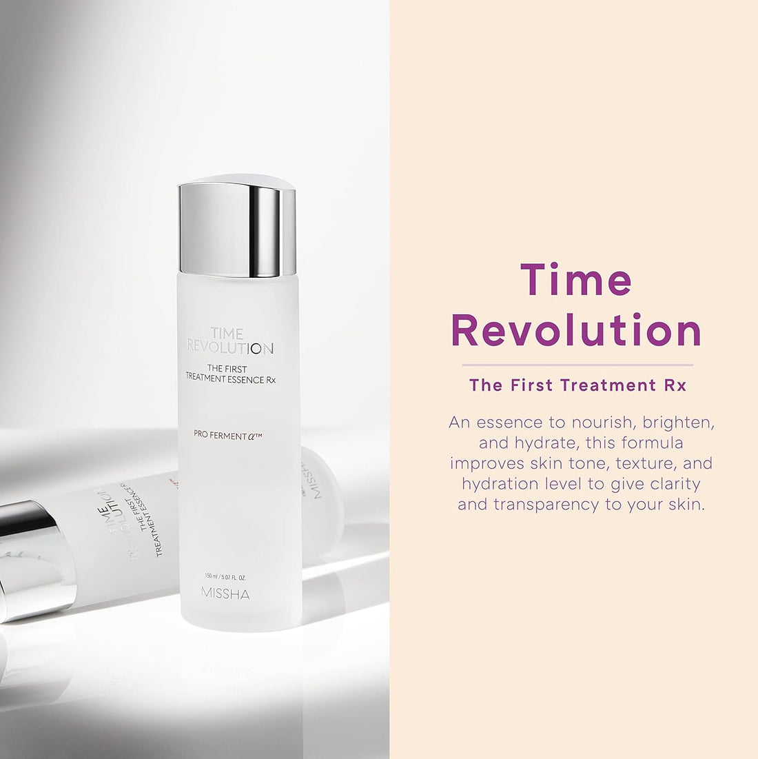 Time Revolution the First Essence RX (4Th Gen) 5.07 Fl Oz/150Ml, Korean Face Essence, Hydrating Facial Toner, Skin Smoothing &amp; Ph Balancing Toner for All Skin Types by Korean Skin Care
