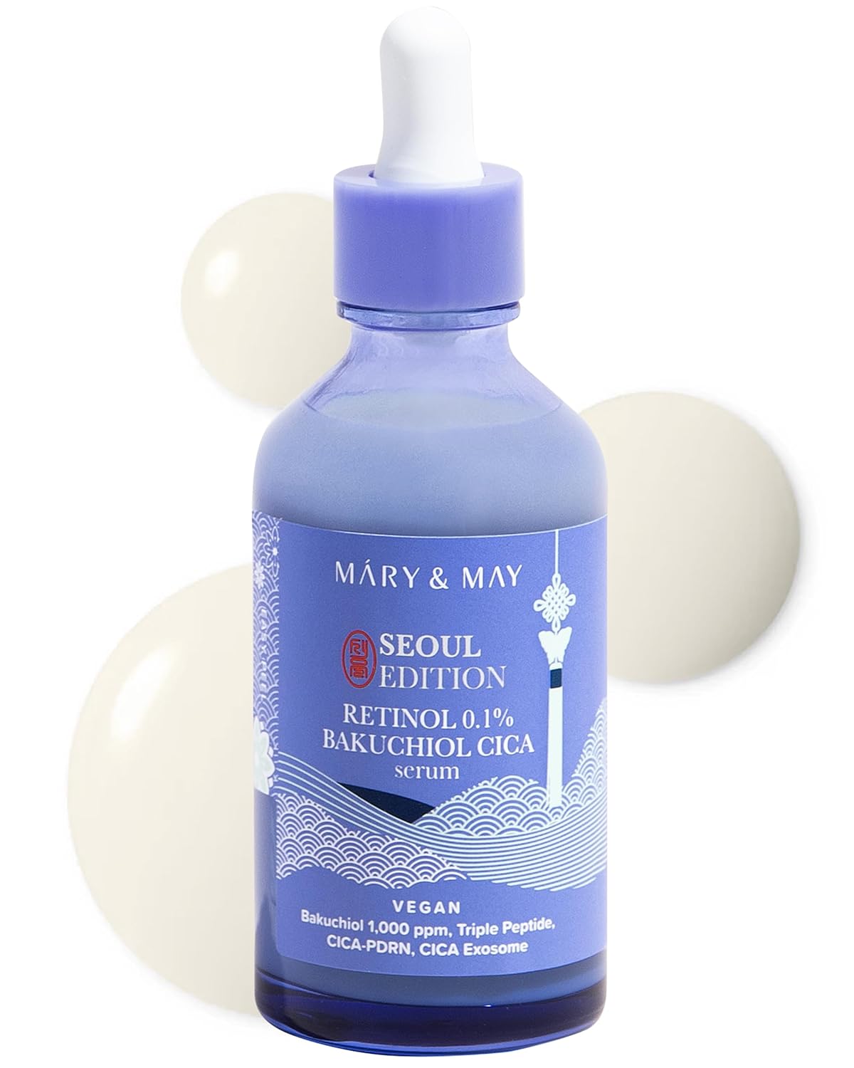 Mary &amp; May Vegan Retinol 0.1% Bakuchiol Cica Serum by AsiaBeautyMall