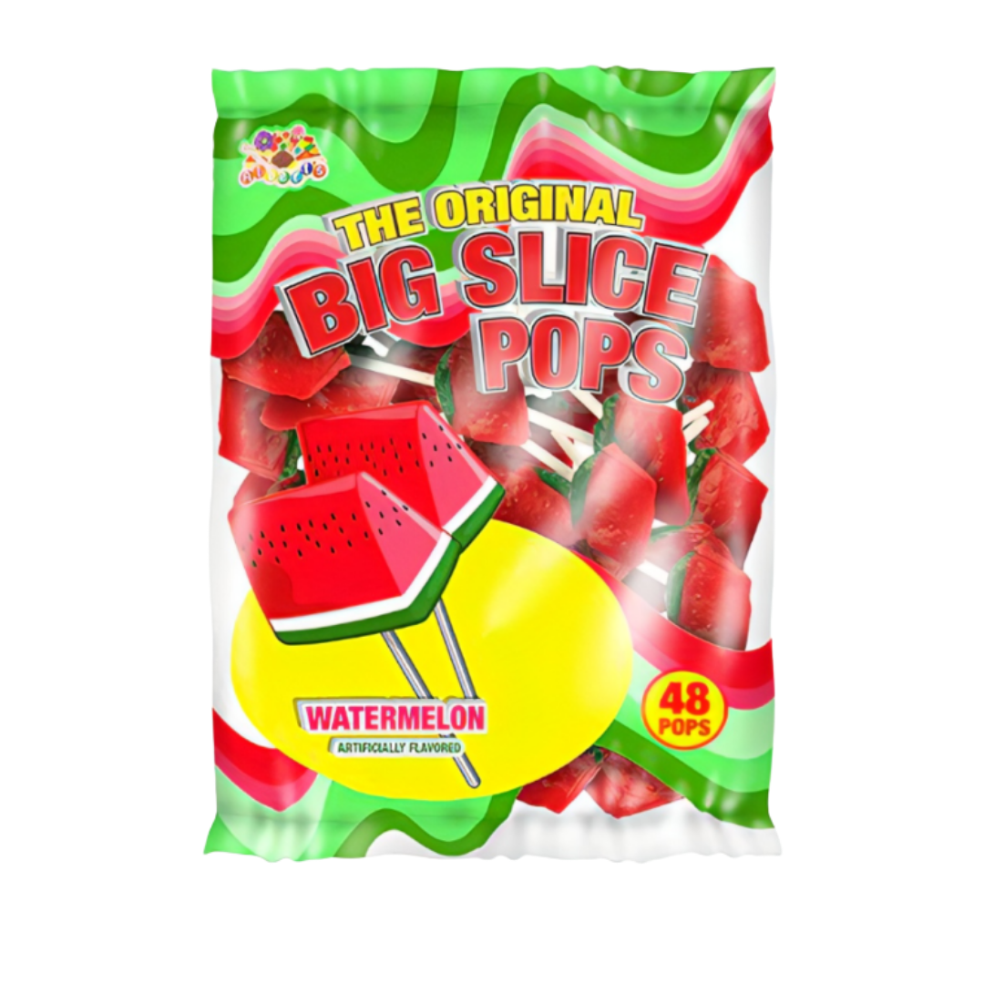 Alberts Big Slice Watermelon Lollipops Bag (20oz, 48pcs) by Farmacias Savia