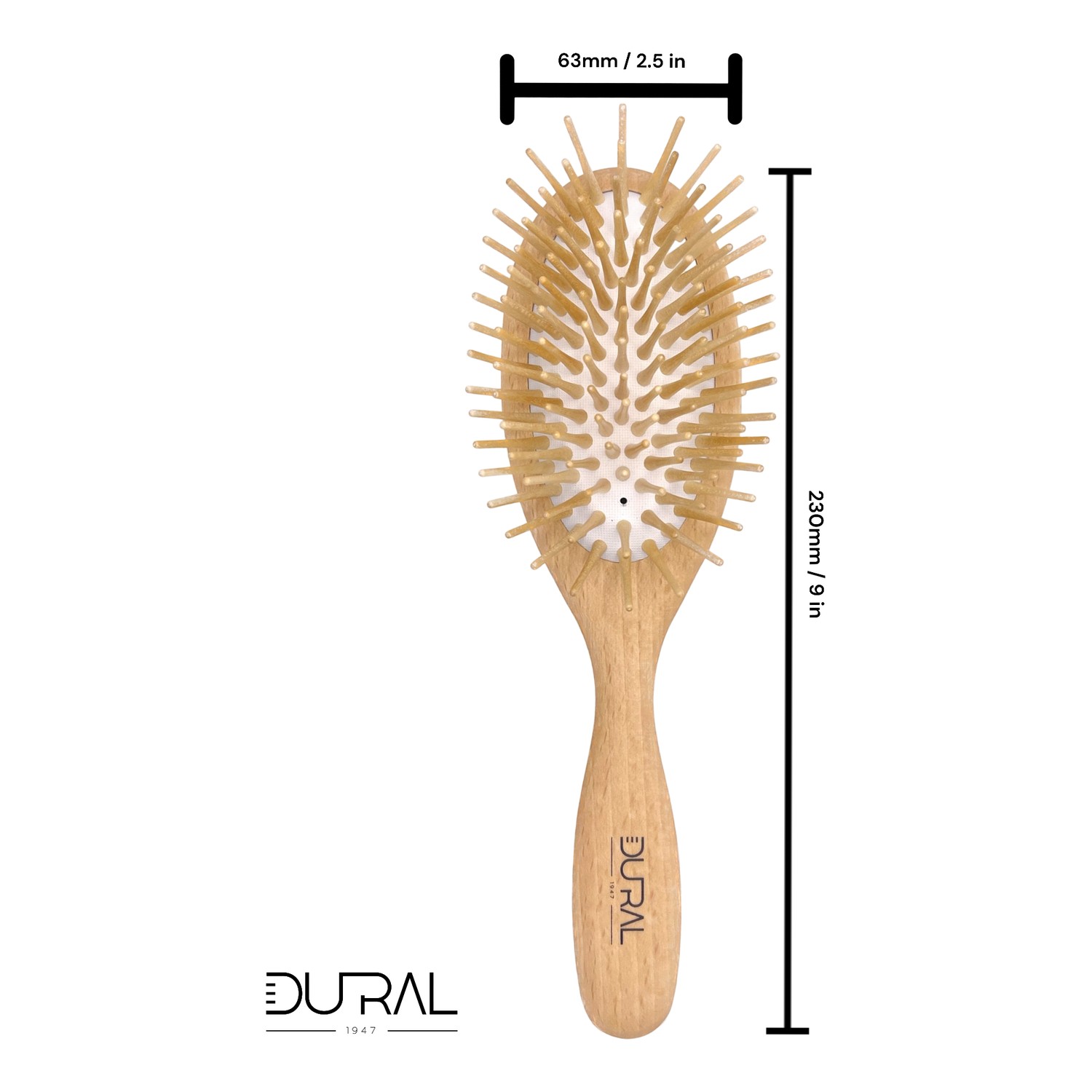 Dural Cushion Brush with Extra Long Wooden Pins by Pasteur Pharmacy