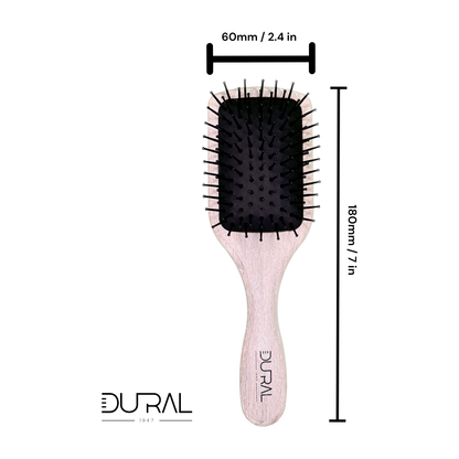 Dural Wooden Paddle Brush small Beech Wood Plastic pins with ball tips by Pasteur Pharmacy