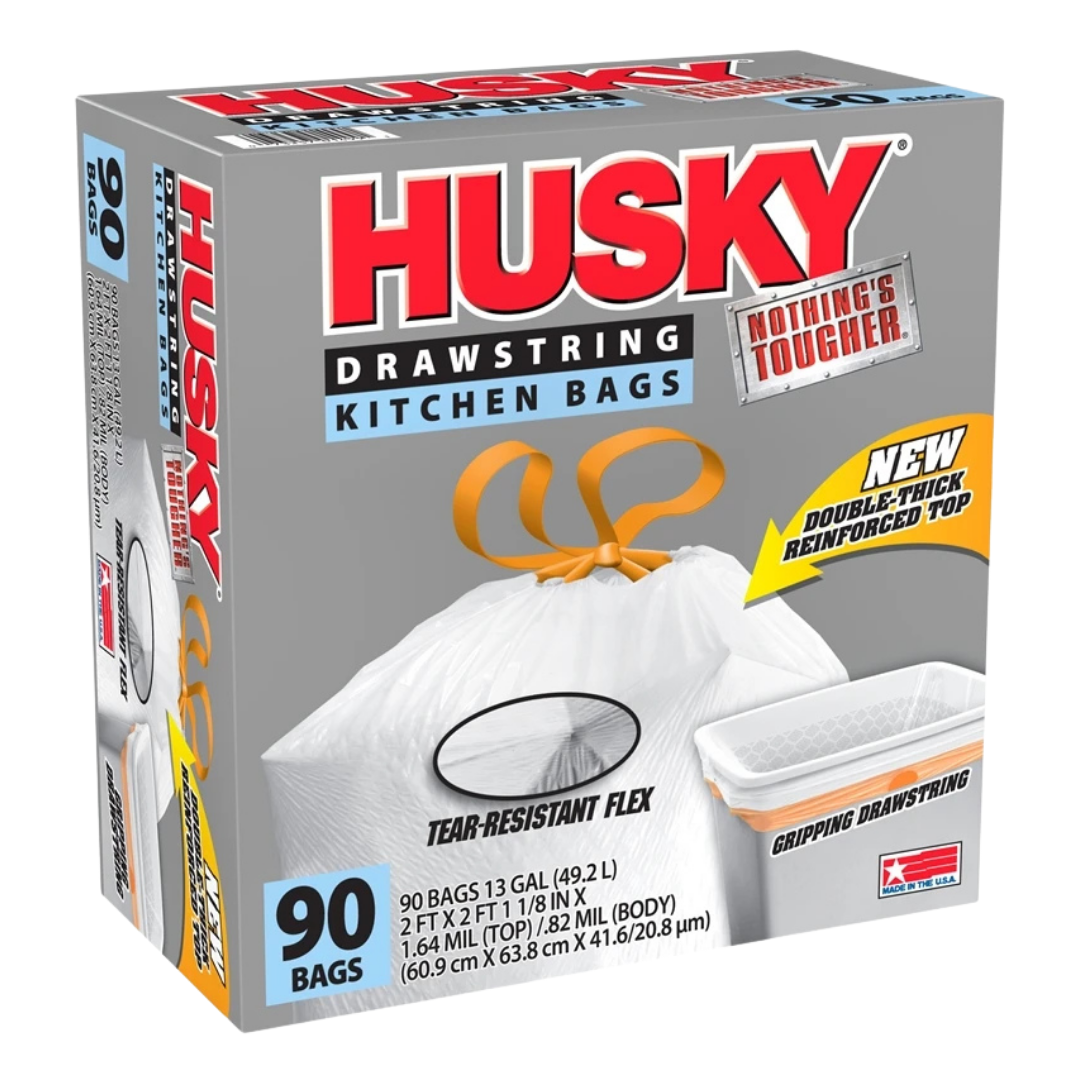 Husky Kitchen Trash Bags 13 Gallon 90ct by Farmacias Savia