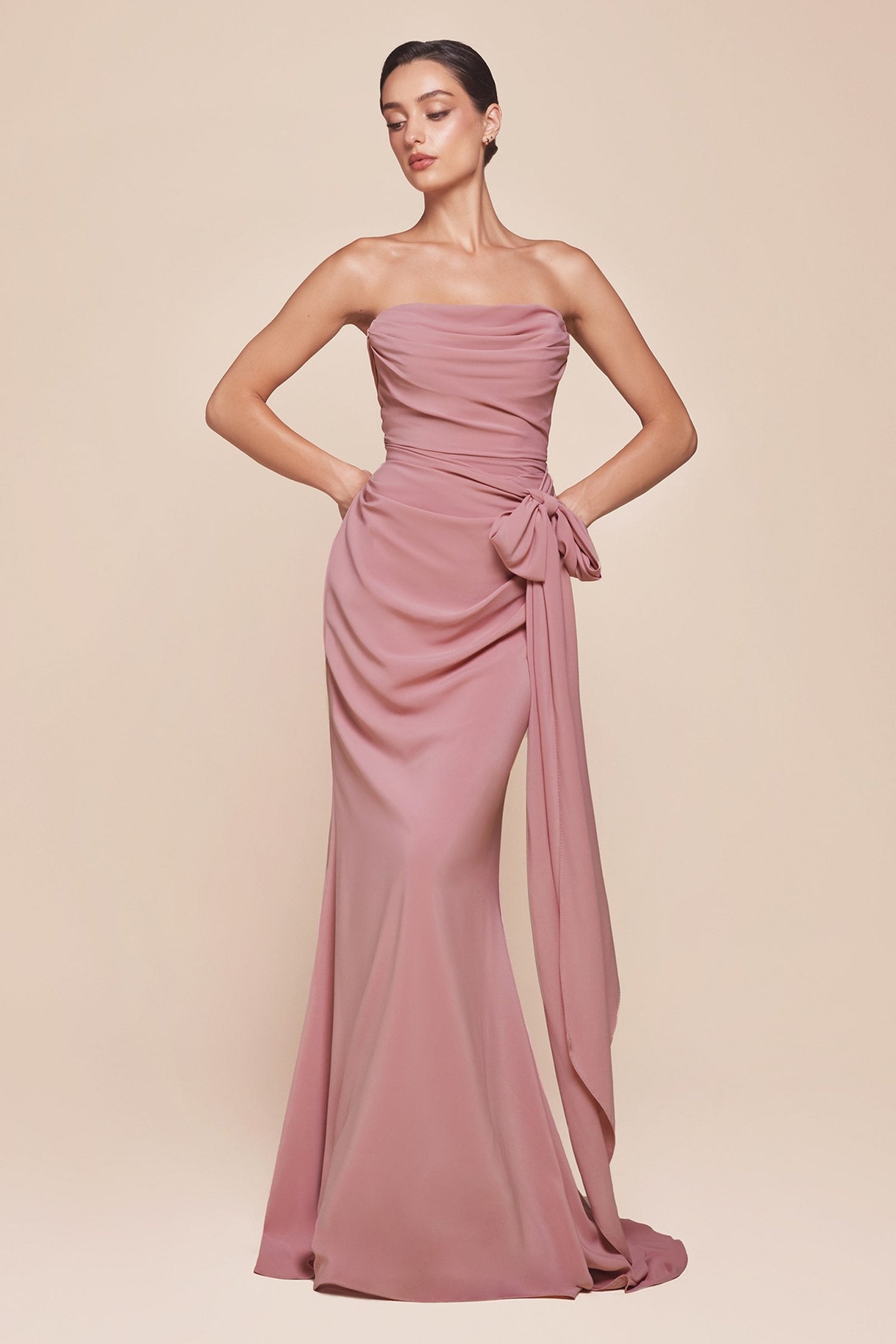 Ladivine 7433 Dress Versatile Tie Chiffon Strapless Bridesmaid Dress by DiscountDressShop