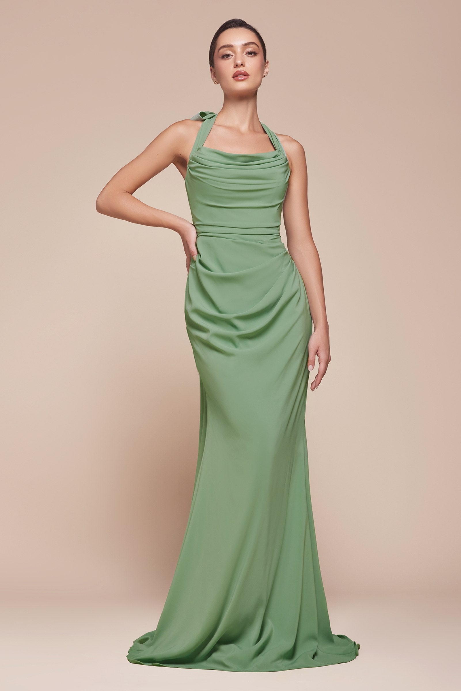 Ladivine 7433 Dress Versatile Tie Chiffon Strapless Dress by DiscountDressShop