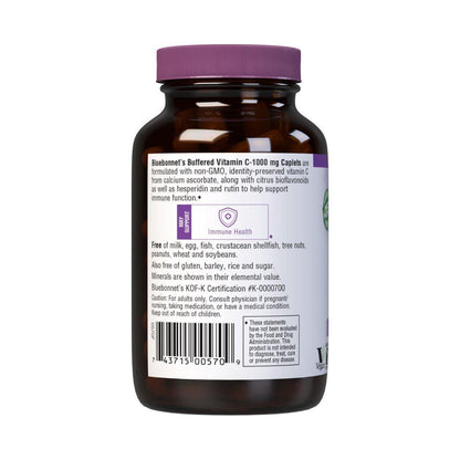 Bluebonnet Buffered Vitamin C 1000 mg, 90 Vegetables Capsules by Pasteur Pharmacy