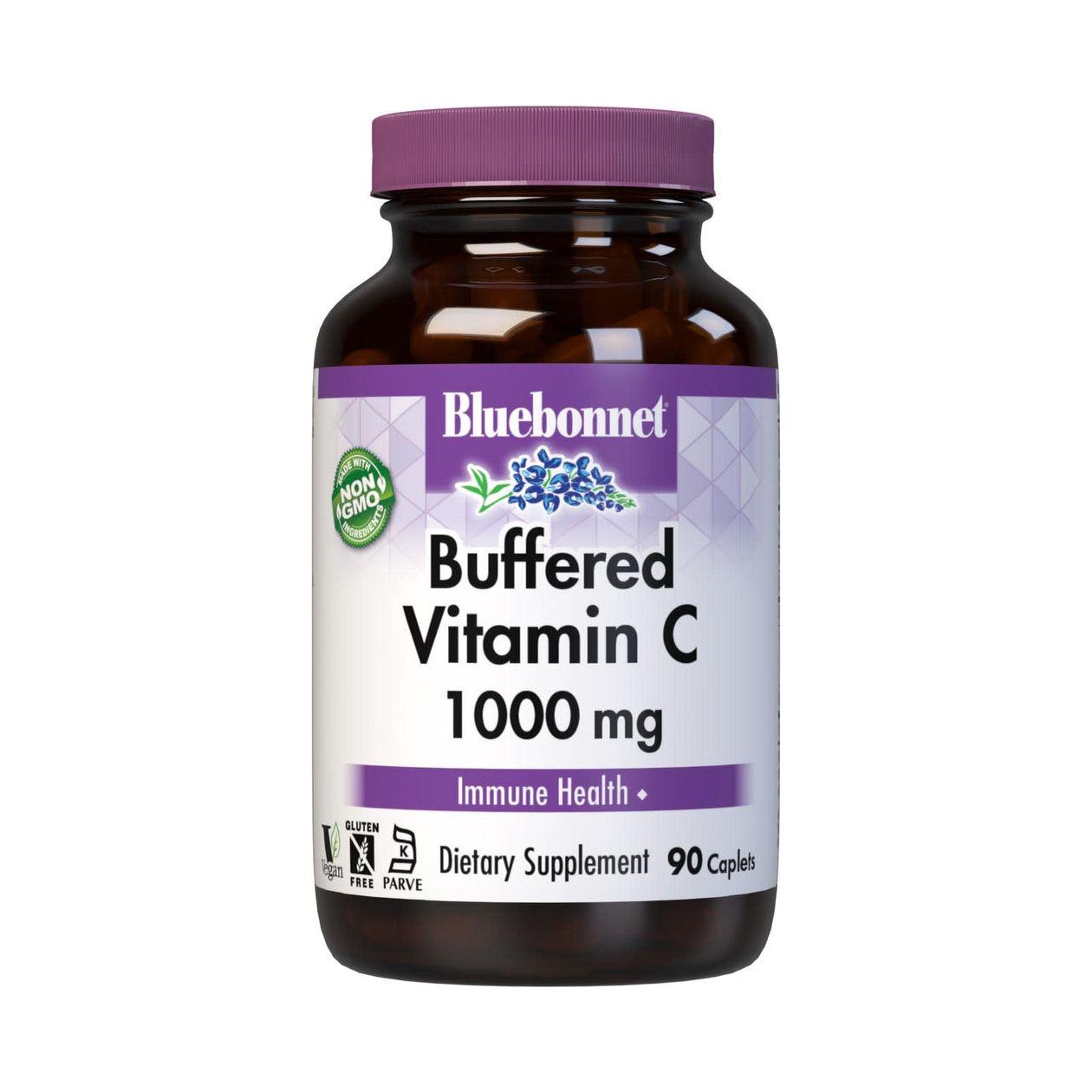 Bluebonnet Buffered Vitamin C 1000 mg, 90 Vegetables Capsules by Pasteur Pharmacy