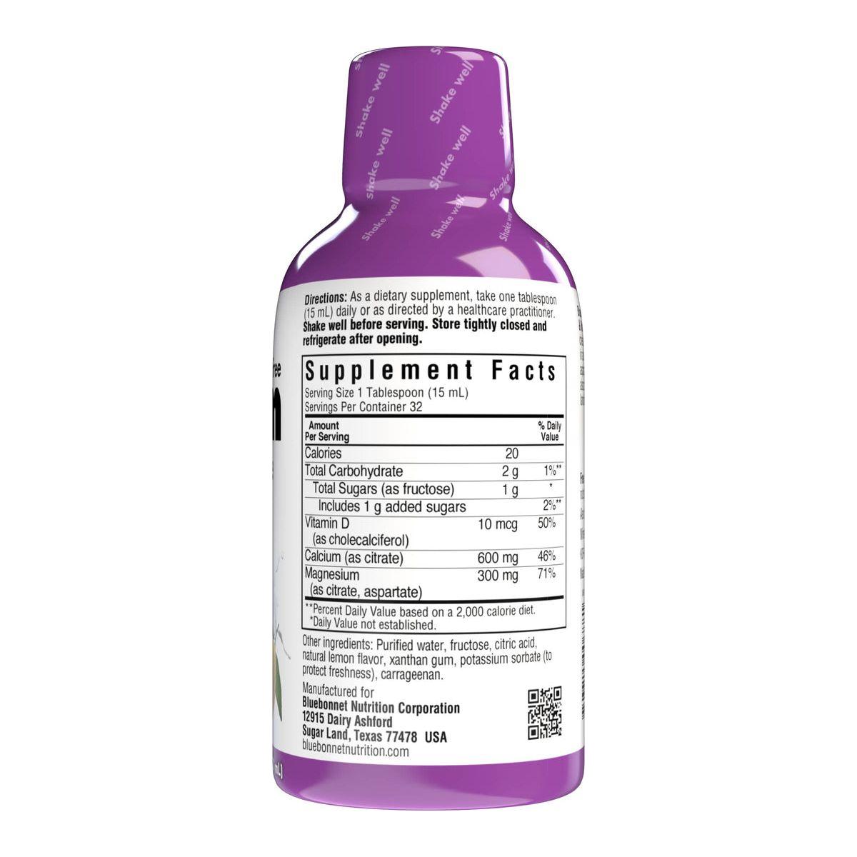 Bluebonnet Liquid Calcium Magnesium Citrate Plus Vitamin D3, Lemon, 16 oz by Pasteur Pharmacy