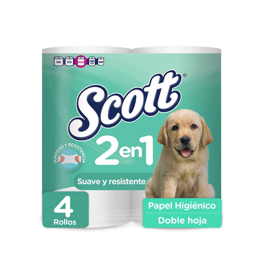 Scott 2in1 Toilet Paper 4 Rolls by Farmacias Savia