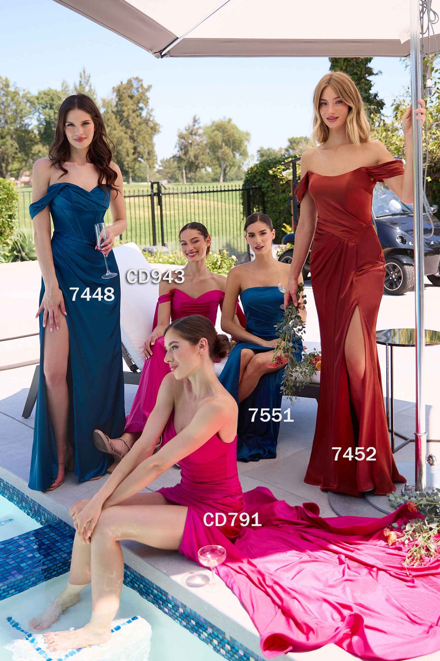 Ladivine 7448 Dress Long One Shoulder Satin Corset Gown by DiscountDressShop