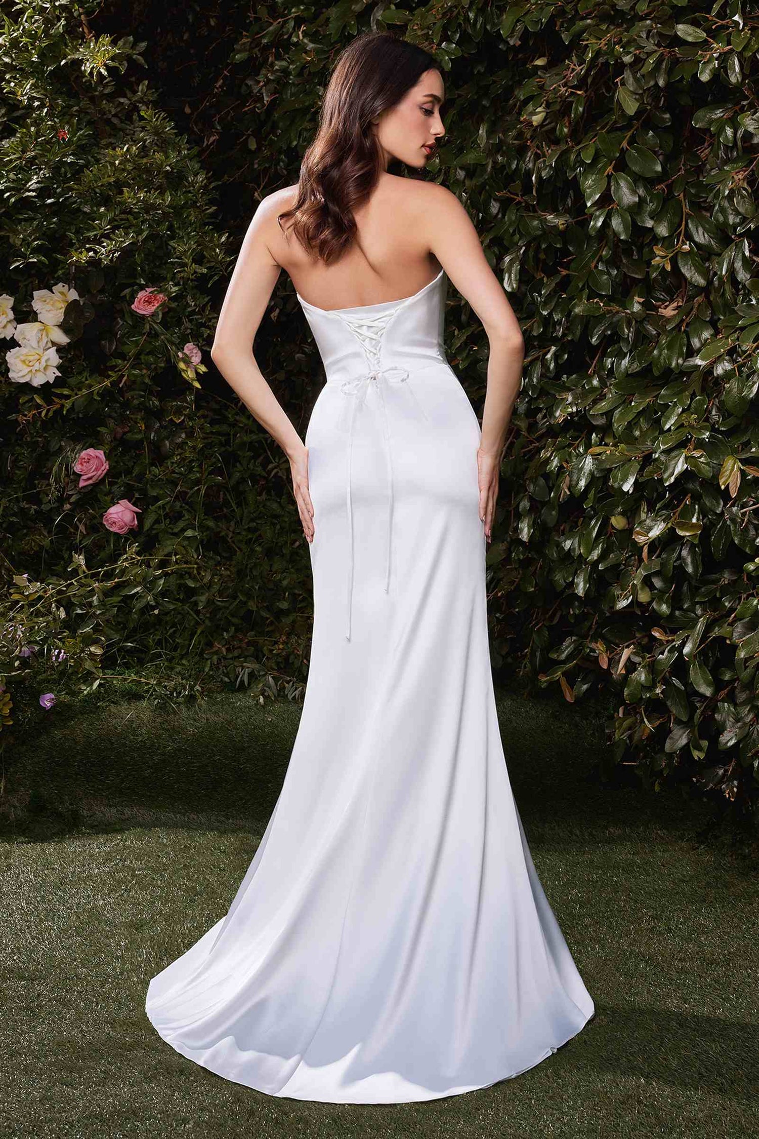 Ladivine 7451W Dress Satin Strapless Bridal Gown by DiscountDressShop