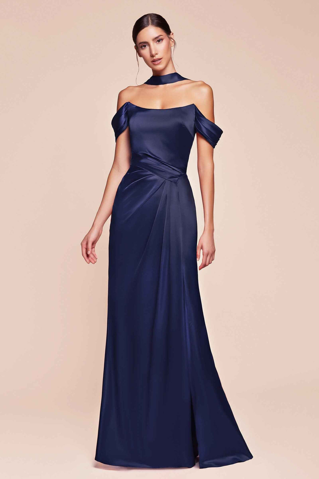 Ladivine 7452 Dress Off the Shoulder Lace Up Corset Satin Gown by DiscountDressShop