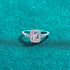 1 Carat Blue Emerald-Cut Sparkala™ Pure Sterling Silver Ring by Sparkala