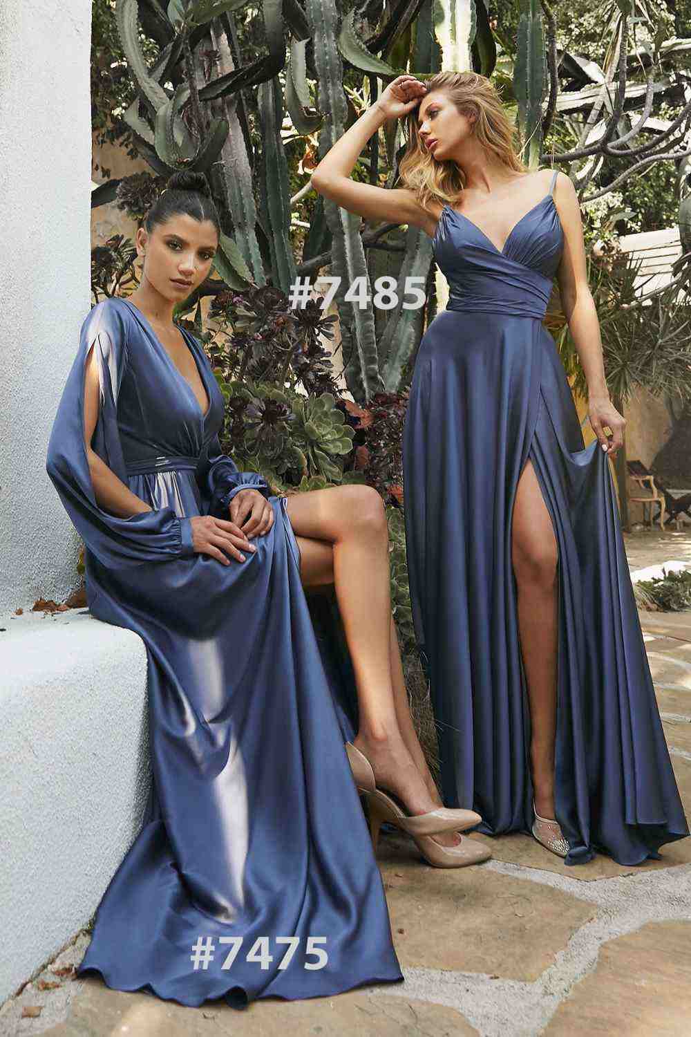 Cinderella Divine 7485C Sweetheart Neckline Soft Satin A-Line Formal Dress by DiscountDressShop