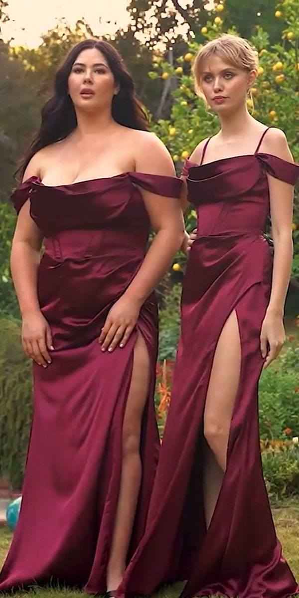 CLEARANCE - Cinderella Divine 7492 Off the Shoulder Sage Green Satin Gown (Size 8) by DiscountDressShop