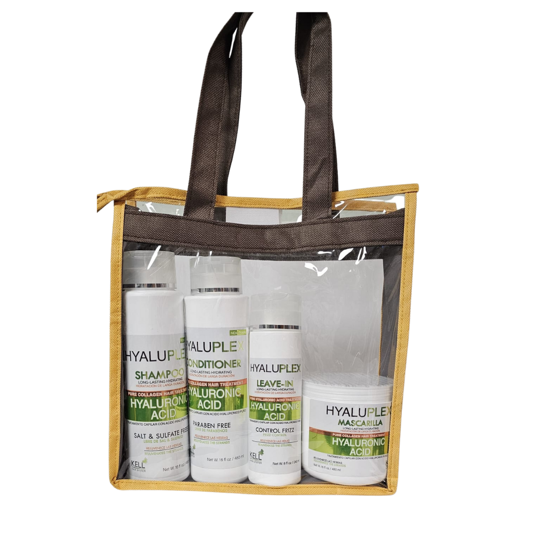 Kelly Hair System Hyaluplex Hyaluronic Acid 4-Piece Hair Care Kit by Farmacias Savia